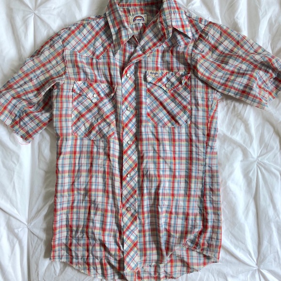 Vintage Wrangler soft short sleeve button up - Picture 1 of 4